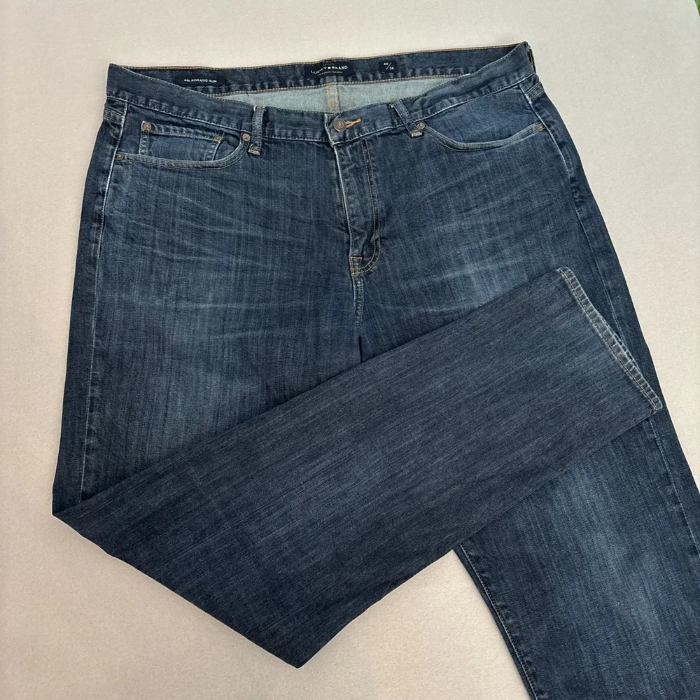 LUCKY BRAND 40x34‎ 410 athletic Slim Men's Dark Wash Jeans EXCELLENT Fast Ship